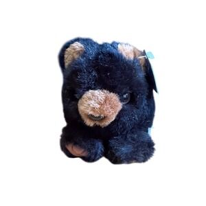 Vintage 1994 Swibco Puffkins Benny the Black Bear Plush Bean Bag Toy 6603 NWT